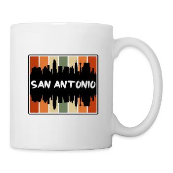 San Antonio Texas Usa Skyline Silhouette Travel So - Mug - white - Right