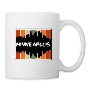 Minneapolis Minnesota Usa Skyline Silhouette Trave - Tasse - Weiß - Rechts