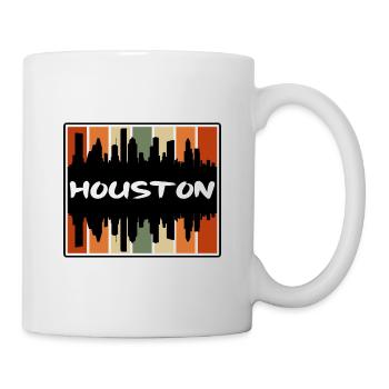 Houston Texas États-Unis Skyline Silhouette Travel Souven - Mug blanc - blanc - Droite