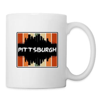 Pittsburgh Pennsylvanie États-Unis Skyline Silhouette Tra - Mug blanc - blanc - Droite