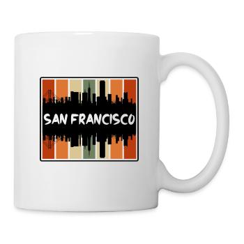 San Francisco Californie États-Unis Skyline Silhouette Tr - Mug blanc - blanc - Droite