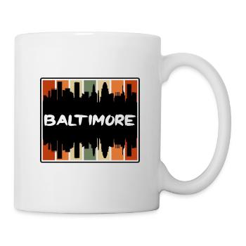 Baltimore Maryland États-Unis Skyline Silhouette Voyage S - Mug blanc - blanc - Droite