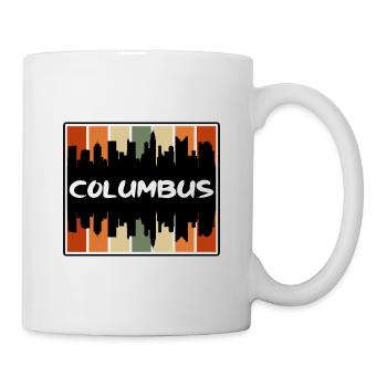 Columbus Ohio États-Unis Skyline Silhouette Travel Souven - Mug blanc - blanc - Droite