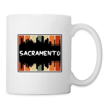 Sacramento Californie États-Unis Skyline Silhouette Trave - Mug blanc - blanc - Droite