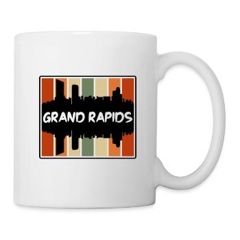 Grand Rapids Michigan États-Unis Skyline Silhouette Trave - Mug blanc - blanc - Droite