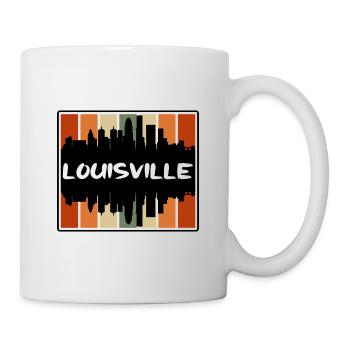 Louisville Kentucky USA Skyline Silhouette Reisen - Tasse - Weiß - Rechts