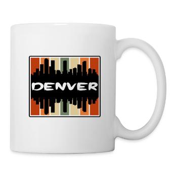 Denver Colorado États-Unis Skyline Silhouette Souv de voyage - Mug blanc - blanc - Droite