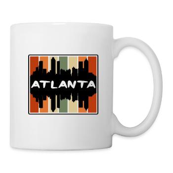 Atlanta Géorgie États-Unis Skyline Silhouette Souv de voyage - Mug blanc - blanc - Droite