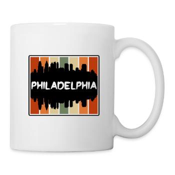 Philadelphie Pennsylvanie États-Unis Skyline Silhouette T - Mug blanc - blanc - Droite