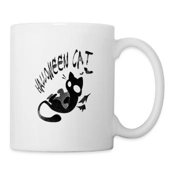 Chat noir d'Halloween - Mug blanc - blanc - Droite