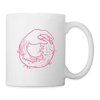 Hand auf dem Ozean - Tasse - Weiß - Rechts