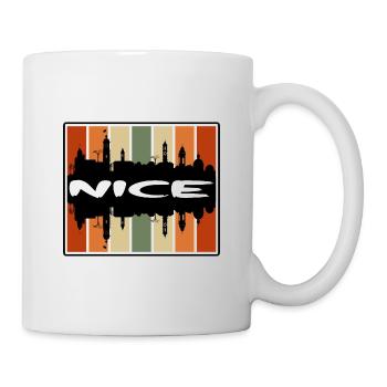Nice France Skyline Silhouette Travel Souvenir - Mug - white - Right