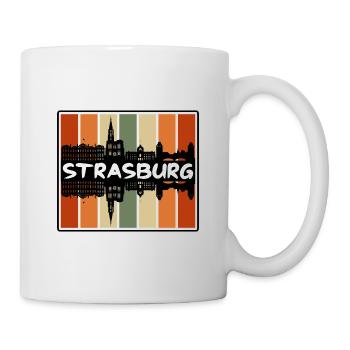 Strasburg Frankreich Skyline Silhouette Travel Souveni - Tasse - Weiß - Rechts