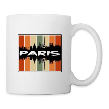 Paris France Skyline Silhouette Travel Souvenir - Mug - white - Right