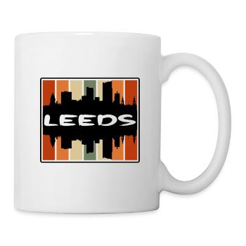 Leeds England Skyline Silhouette Travel Souvenir - Mug - white - Right