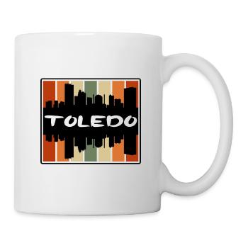 Toledo Ohio USA Skyline Silhouette Reise Souvenir - Tasse - Weiß - Rechts