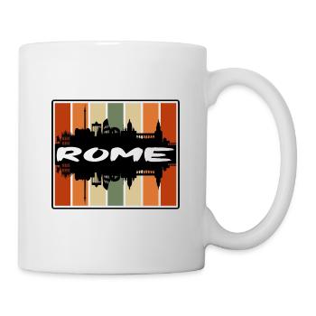 Rome Italy Skyline Silhouette Travel Souvenir - Mug - white - Right