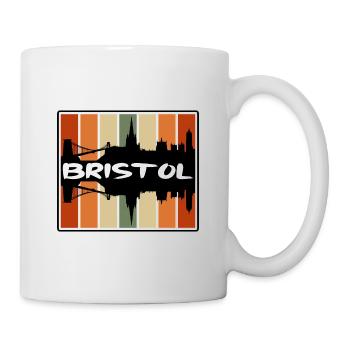 Bristol England Skyline Silhouette Travel Souvenir - Mug - white - Right