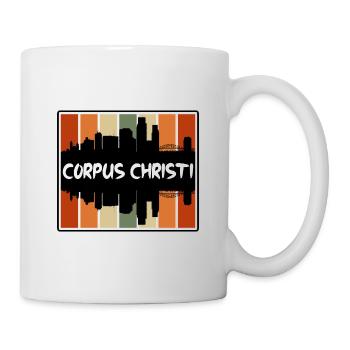 Corpus Christi Texas Usa Skyline Silhouette Travel - Tasse - Weiß - Rechts