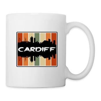 Cardiff Wales Skyline Silhouette Reisesouvenir - Tasse - Weiß - Rechts