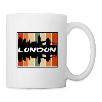 Londres Angleterre Skyline Silhouette Voyage Souvenir - Mug blanc - blanc - Droite