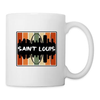 Saint Louis Missouri USA Skyline Silhouette Reisen - Tasse - Weiß - Rechts