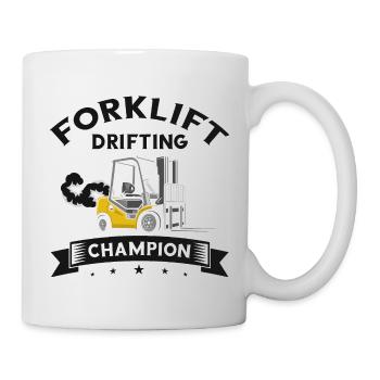 Warehouse drivers and warehouse workers for forklifts - Mug - white - Right