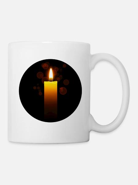 Kerze - Tasse - Weiß
