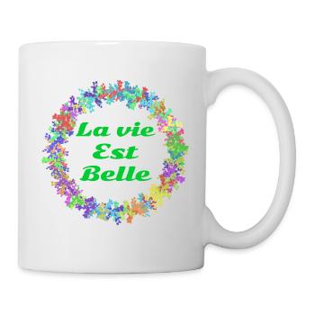 La vie est belle! - Mug blanc - blanc - Droite