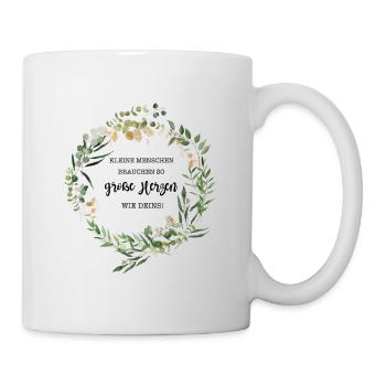 Geschenk für Erzieherin - Kleine Menschen - Tasse - Weiß - Rechts