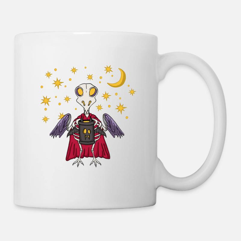 Saint Martin skeleton chicks with lantern at night - Mug - white