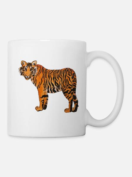 Tiger protects the wilderness, Safari Africa protect - Mug - white