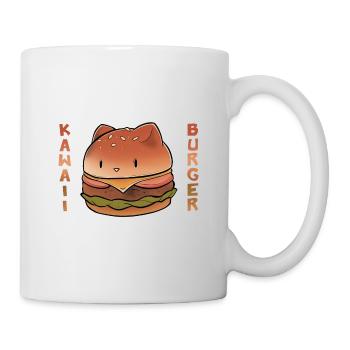 Chat kawaii burger - Mug blanc - blanc - Droite