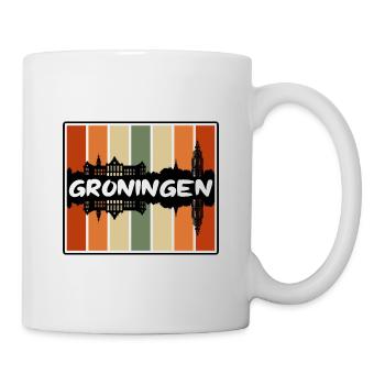 Groningen Niederlande Skyline Silhouette Reisen So - Tasse - Weiß - Rechts