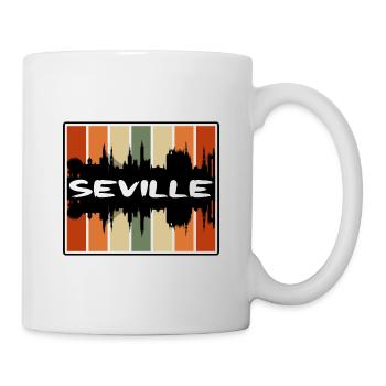 Séville Espagne Skyline Silhouette Souvenir de voyage - Mug blanc - blanc - Droite