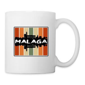 Malaga Espagne Skyline Silhouette Voyage Souvenir - Mug blanc - blanc - Droite