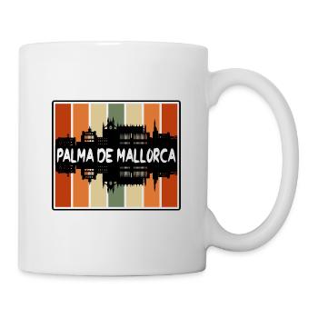 Palma de Mallorca Spanien Skyline Silhouette Reisen - Tasse - Weiß - Rechts