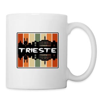 Trieste Italie Skyline Silhouette Souvenir de voyage - Mug blanc - blanc - Droite
