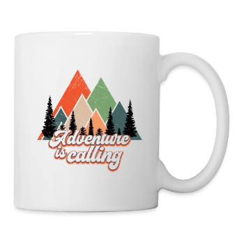 L’aventure appelle les montagnes rétro Alpes - Mug blanc - blanc - Droite