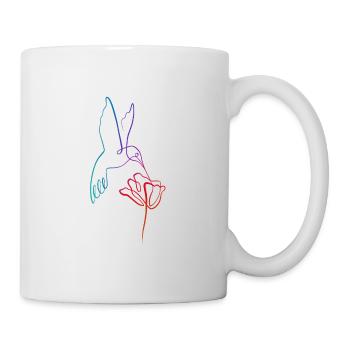 Kolibri-Futterkunst - Tasse - Weiß - Rechts