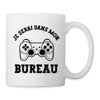 je serai dans mon bureau - Mug blanc - blanc - Droite