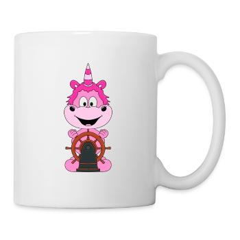 EINHORN - KAPITÄN - BOOT - SCHIFF - SEEMANN - Tasse - Weiß - Rechts
