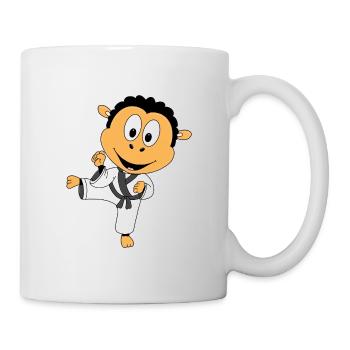 SCHWARZES SCHAF - JUDO - SPORT - KARATE - TIER - Tasse - Weiß - Rechts