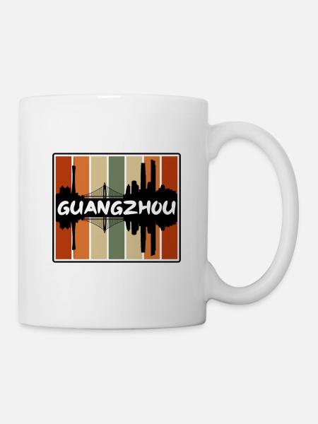 Guangzhou China Skyline Silhouette Reise Souvenir - Tasse - Weiß
