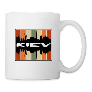 Kiev Ukraine Skyline Silhouette Travel Souvenir - Mug - white - Right