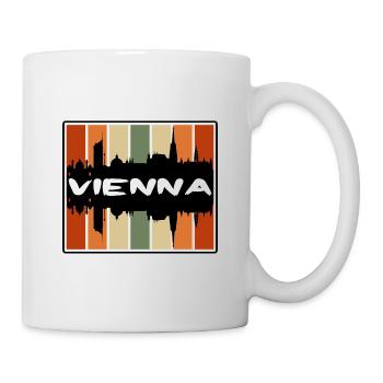 Vienna Austria Skyline Silhouette Travel Souvenir - Mug - white - Right