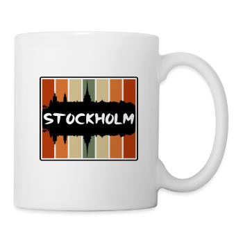 Stockholm Schweden Skyline Silhouette Travel Souveni - Tasse - Weiß - Rechts