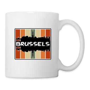 Brussels Belgium Skyline Silhouette Travel Souveni - Mug - white - Right
