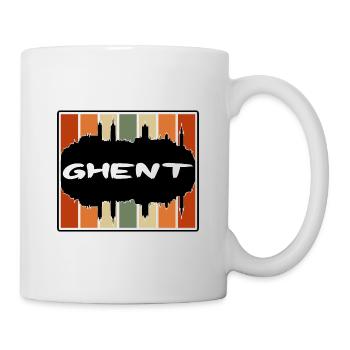 Ghent Belgium Skyline Silhouette Travel Souvenir - Mug - white - Right