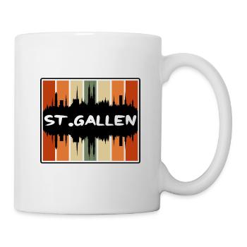 St. Gallen Switzerland Skyline Silhouette Travel S - Mug - white - Right